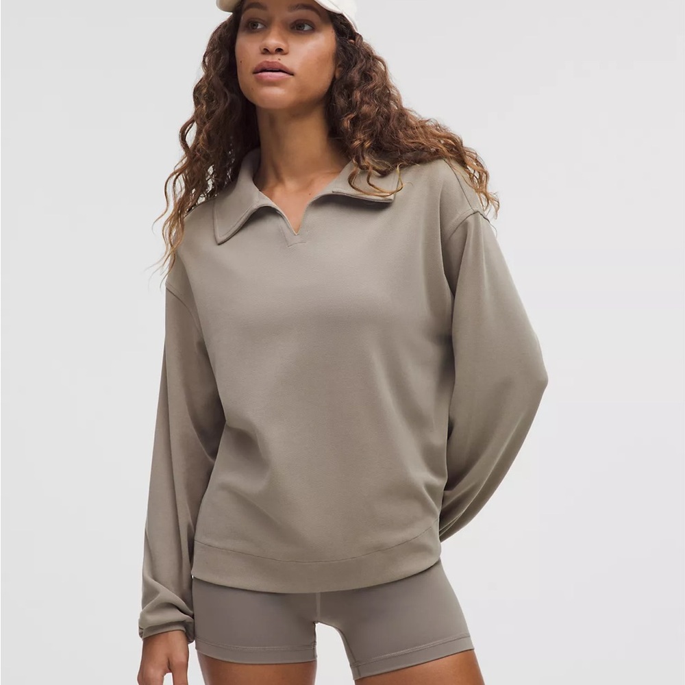 Lululemon Softstreme Pique Oversized Long-Sleeve Polo Shirt - Small